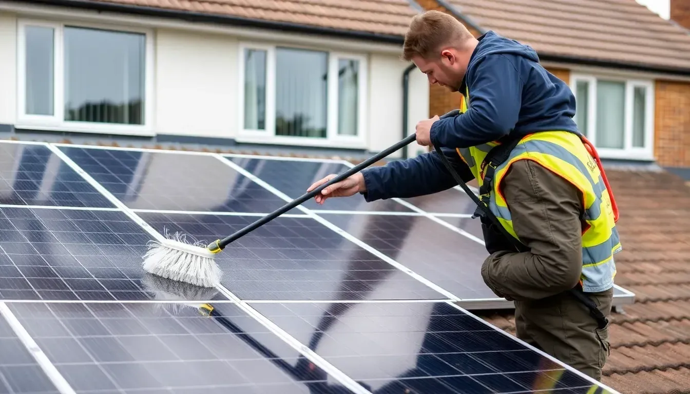 Solar Panel Maintenance — MCS-certified installer at work on a UK home